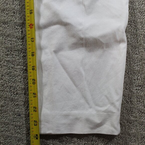 J. Crew Martie Ivory Cropped Length Slim Leg Bi-Stretch Cotton Pant in size 8 - Picture 7 of 8